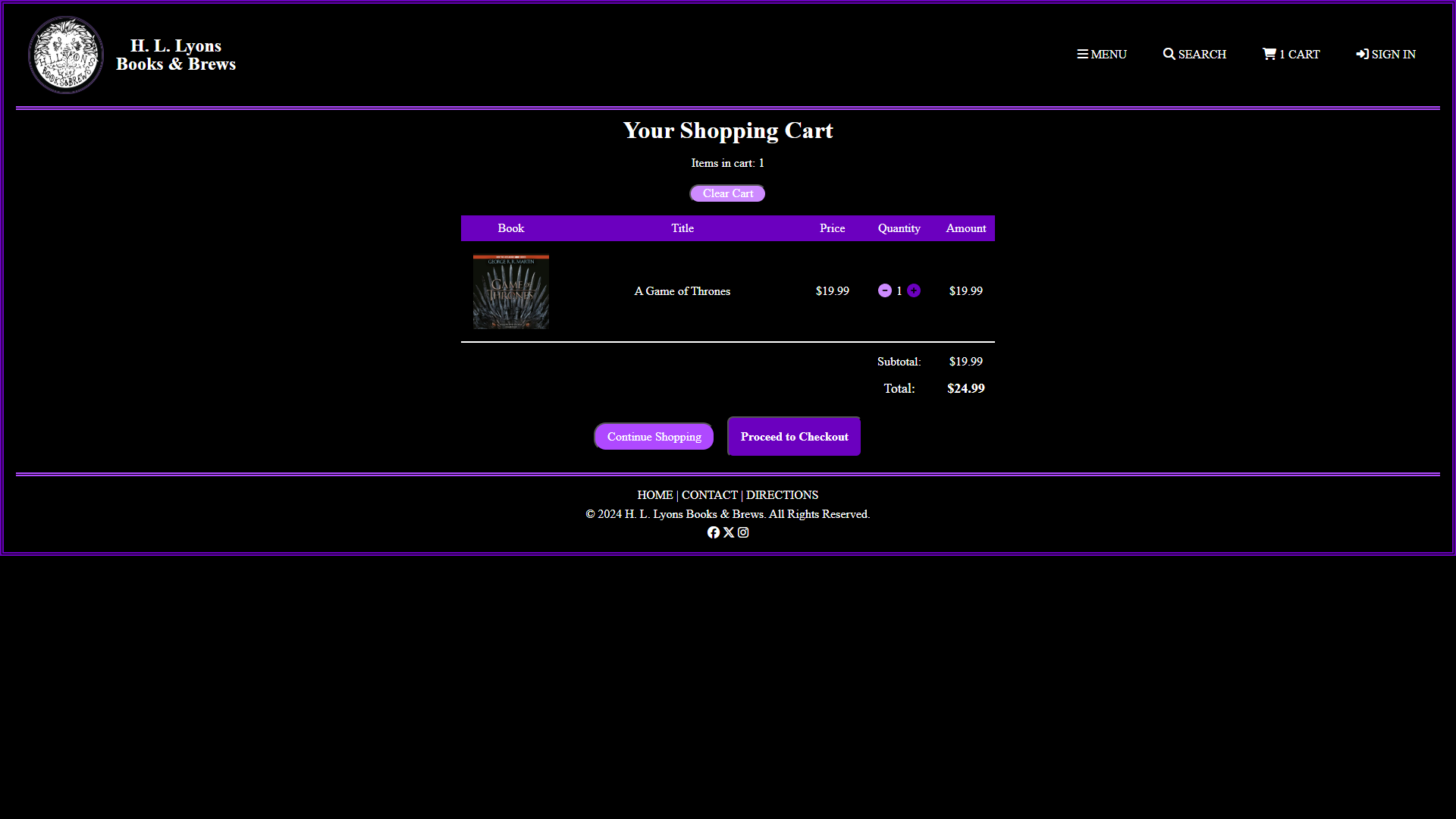 Cart Page